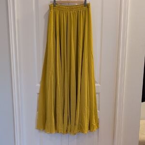Mustard Tulle Skirt